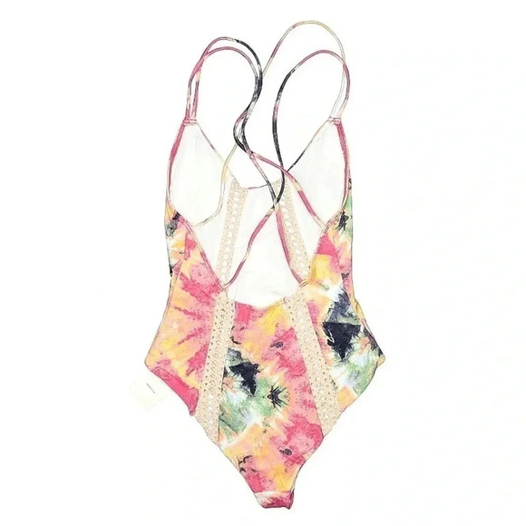 Urban Outfitters Out From Under Micah Crochet Printed One-Piece Swimsuit Size S - Picture 4 of 7